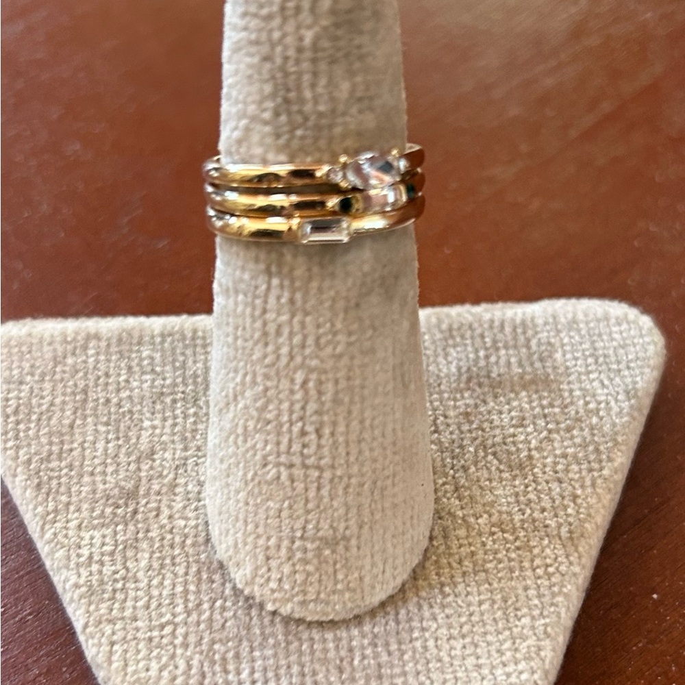 Elegant Gold Stacking Rings